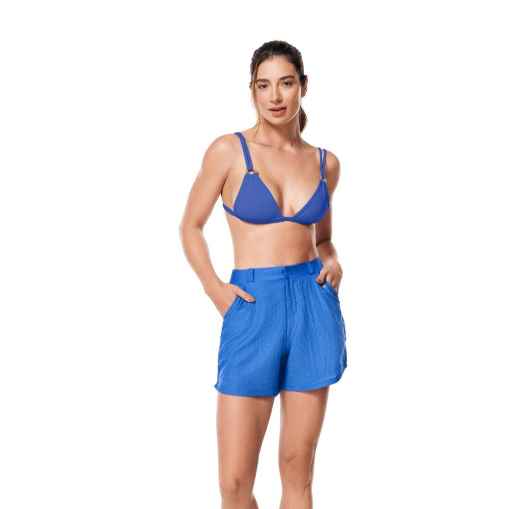 Vestidos de baño y ropa de playa Ola Azul - Shorts Fatima Blue Sht0025 